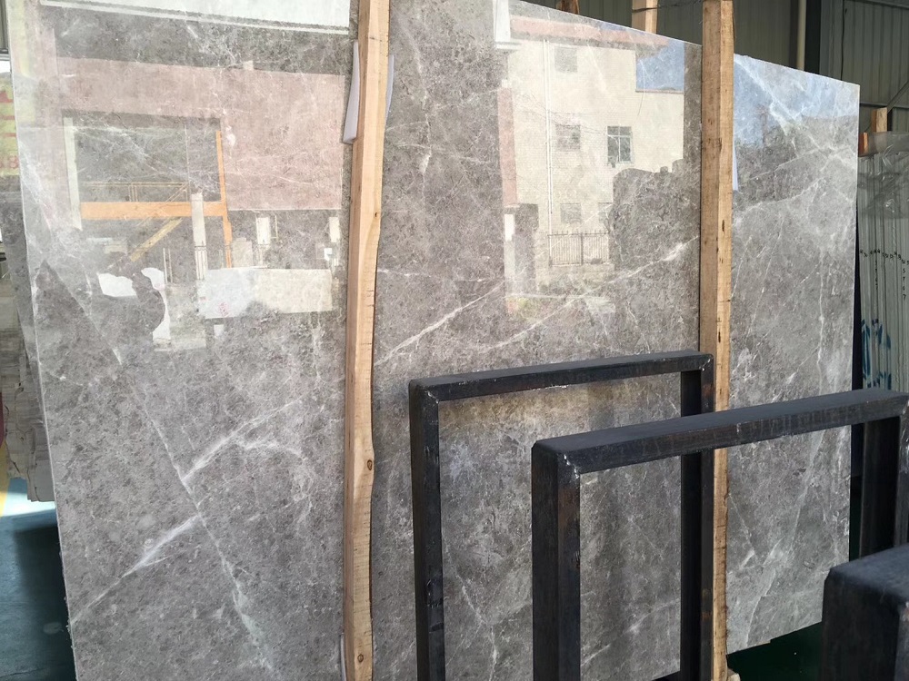 Dora Cloud Grey Marble Slabs