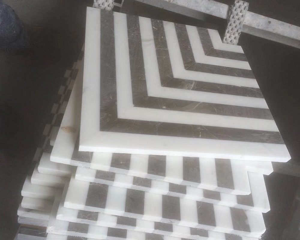Black and White Marble Mosaic Composite Tiles