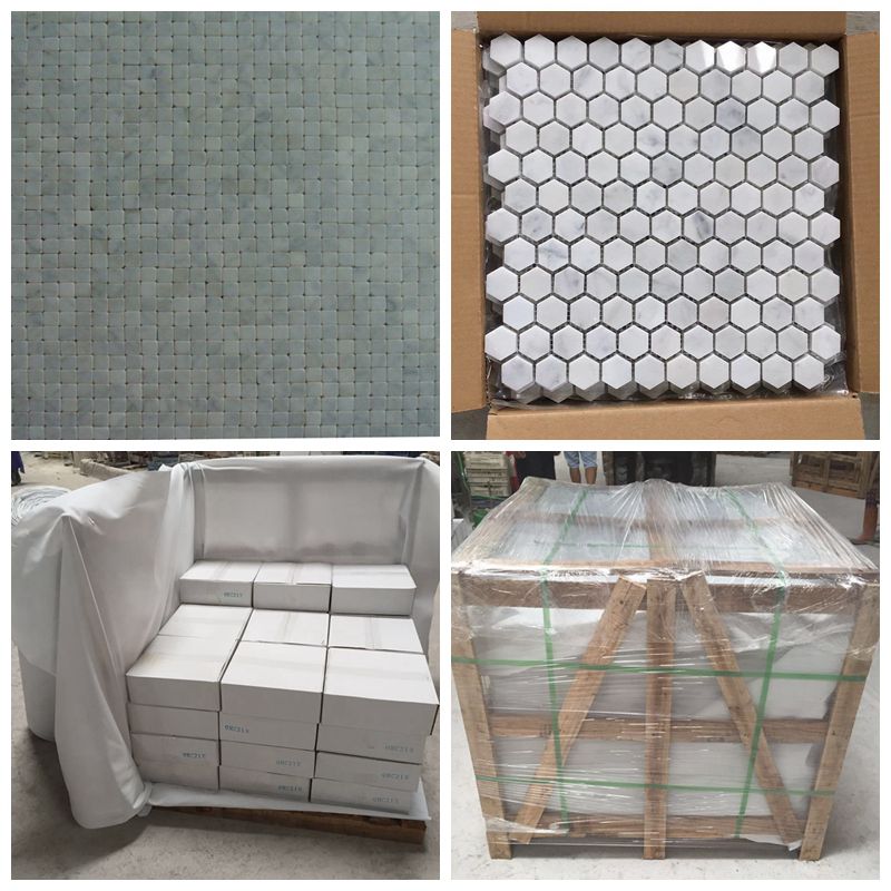Small Blocks Marble Mosaic Tiles