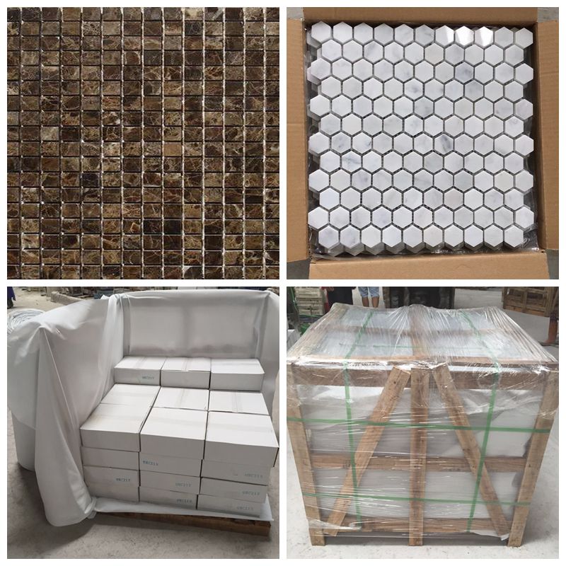 Emperador Dark Brown Marble Mosaic Tiles