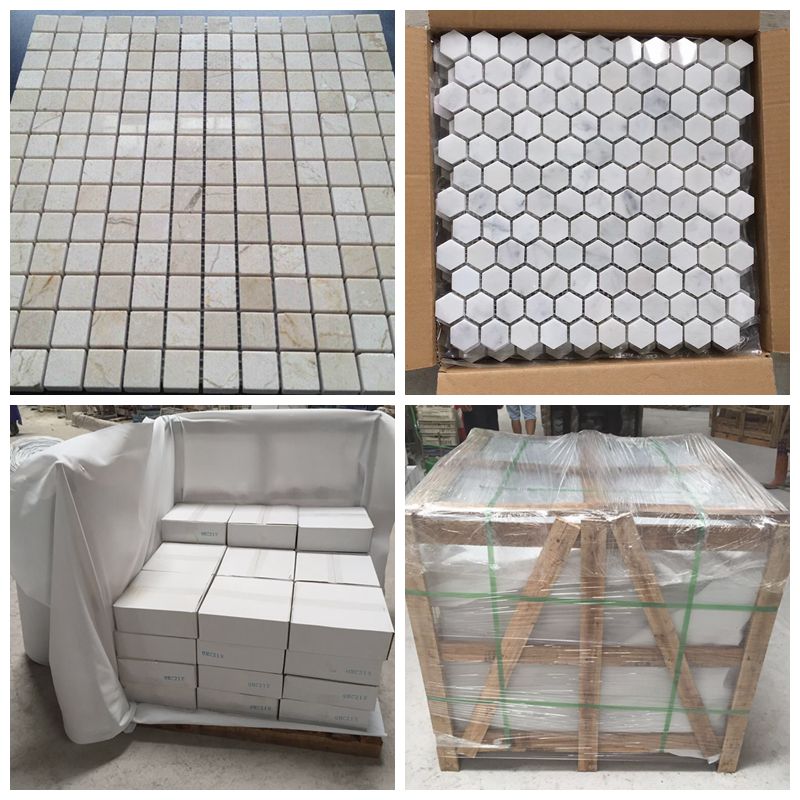 Spanish Crema Marfil Marble Mosaic Tiles