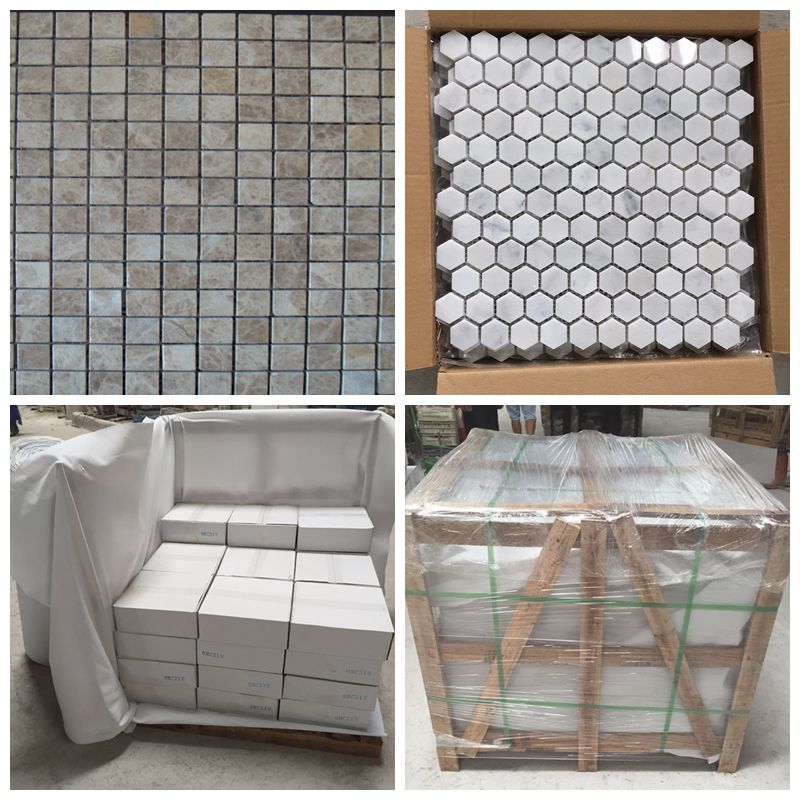 Emperador Light Marble Mosaic Tiles