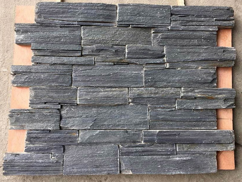 Yixian Wall Black Slate Cement Ledge Stone