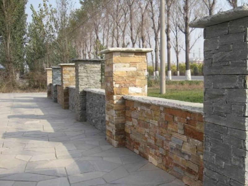Pillar Slate Stacked Stone For Villa