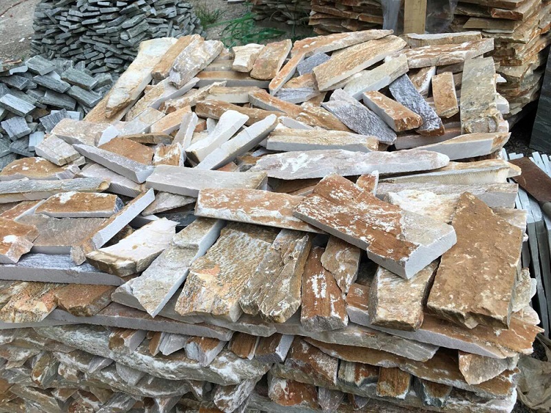 Loose Rusty Slate Stone For Wall Cladding