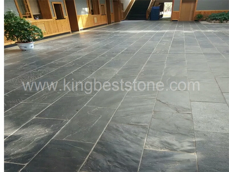 Black Slate Natural Split Floor Tiles