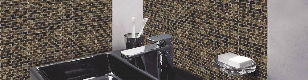 Emperador Dark Marble Mosaic Brick Tyle