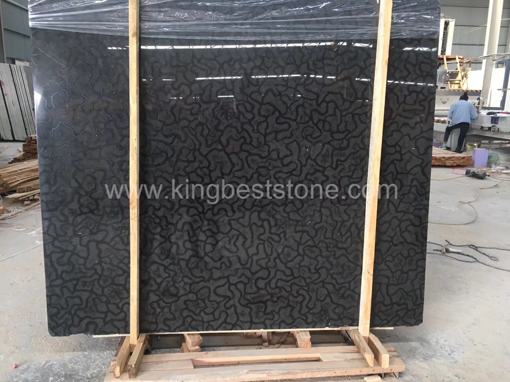 Oracle Black Marble Slabs Polished