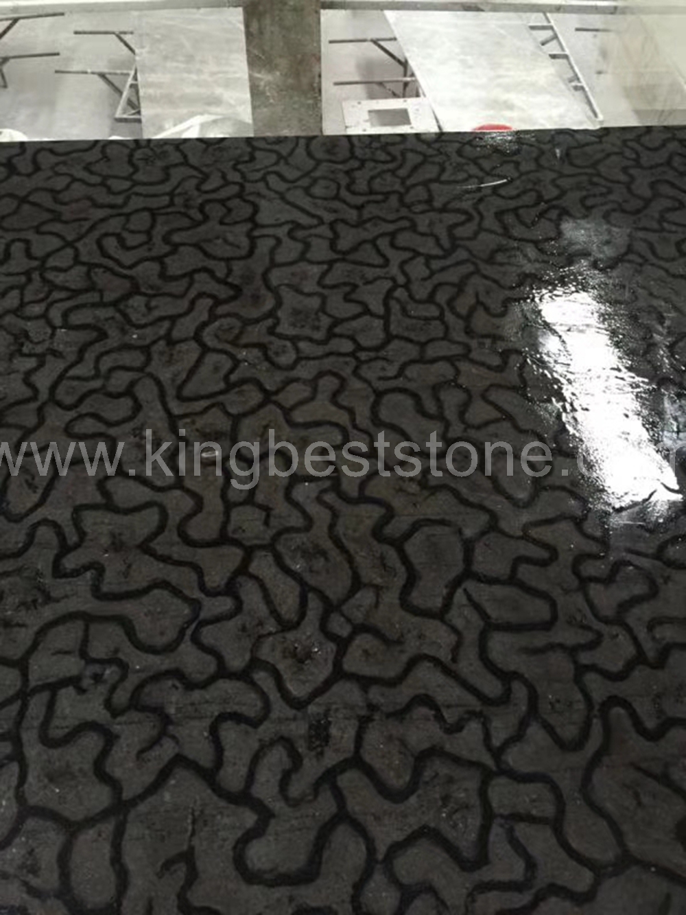 Oracle Map Vein Black Stone Polished Slabs