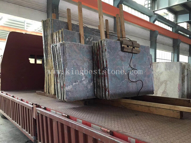 Brazil Extroic Granite Stone Amazonita Green Granite Slab