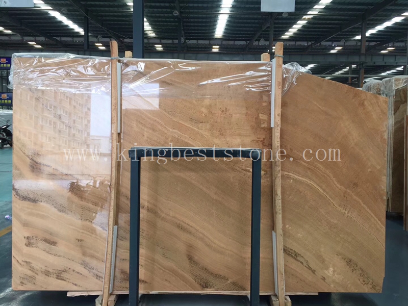 Wood Grain Yellow Marble Tiles
