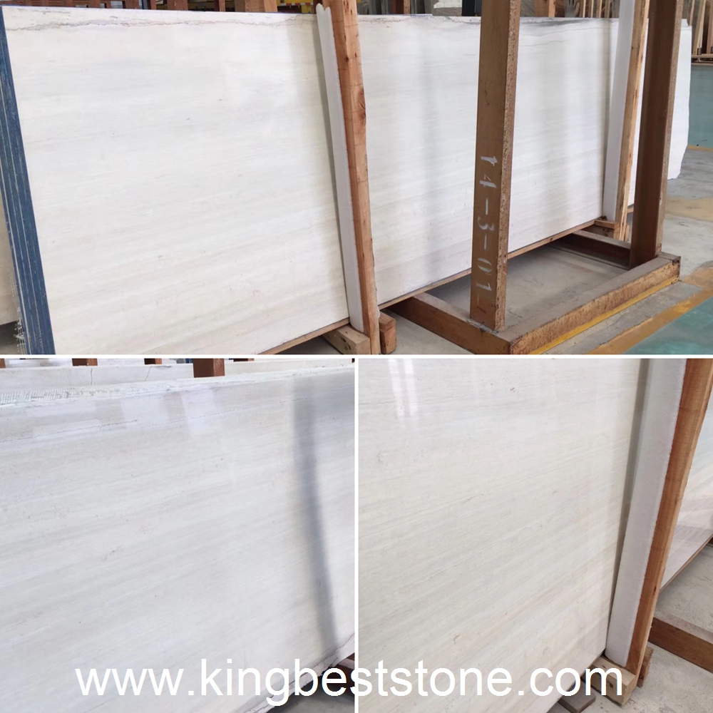 Ginkgo Wood Serpegiante White Marble Polished Slabs