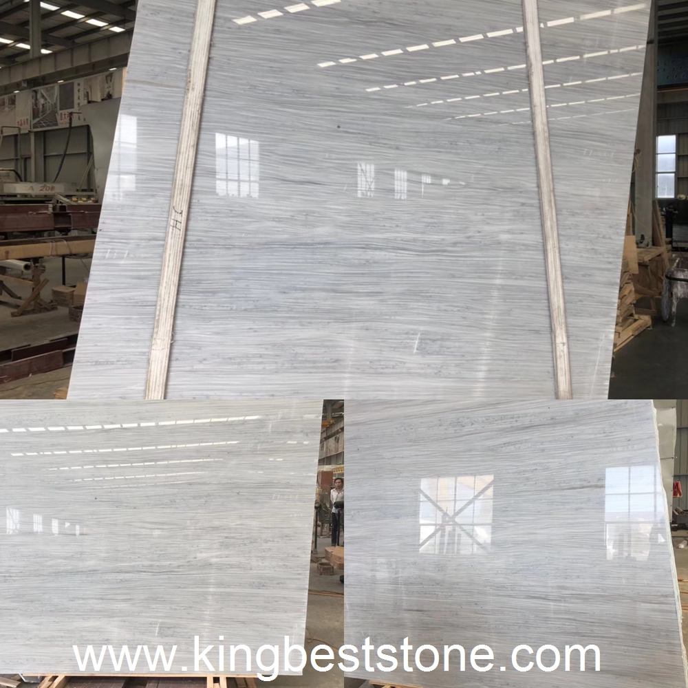 Crystal Wood White Marble Polished Slabs