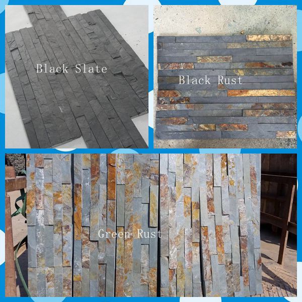Black Slate Cultured Ledgestone Veneer Wall Panels
