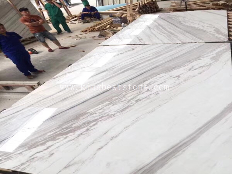 Volakas White Marble Cutting Tile French Pattern Flooring Slab