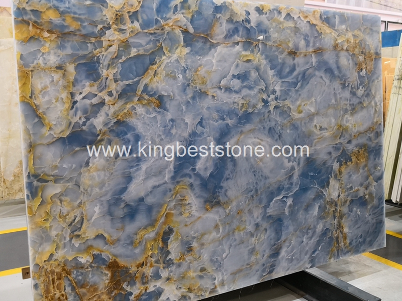 Emerald Ocean Blue Marble Polished Slabs