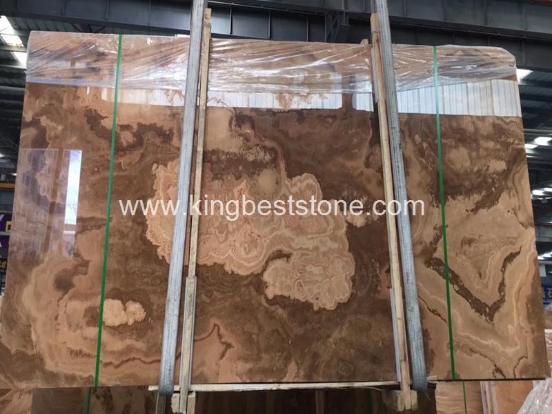 Royal Wood Yellow Vein Marble Polished Slabs