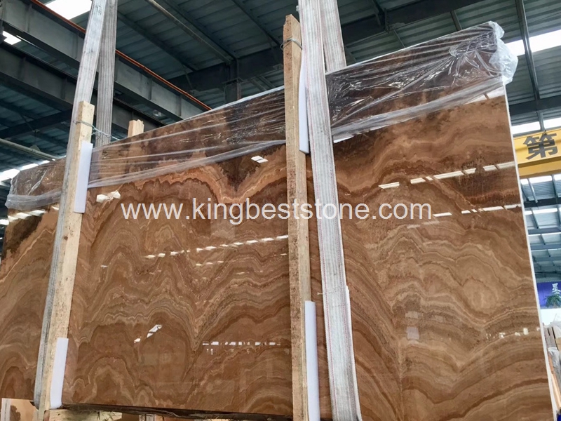 Royal Wood Yellow Brown Marble Polished Slabs