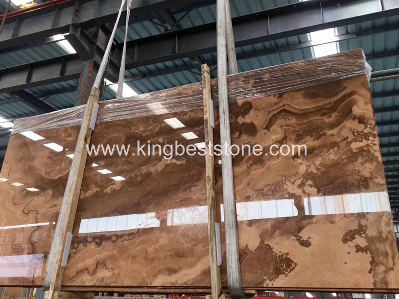 Royal Serpeggiante Wood Vein Yellow Marble Slabs