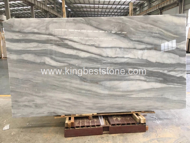 Cloud Ocean White Marble Slabs