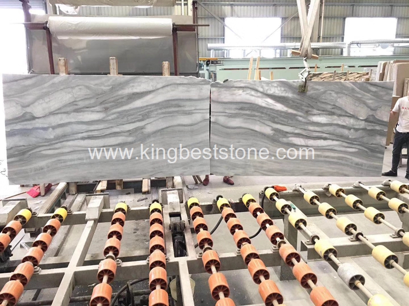 White Veins Marble Slabs Bookmatching