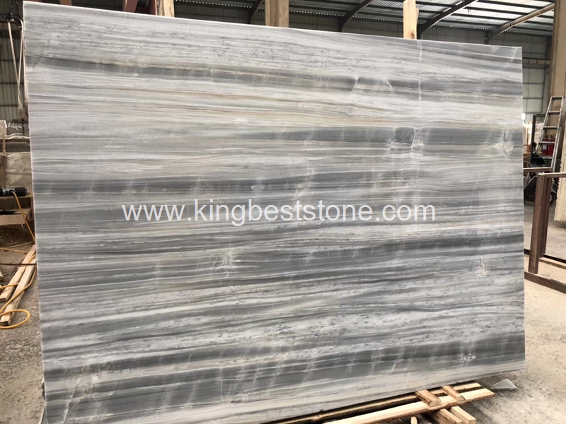 Iceland Wooden Grain Grey Marble Slabs