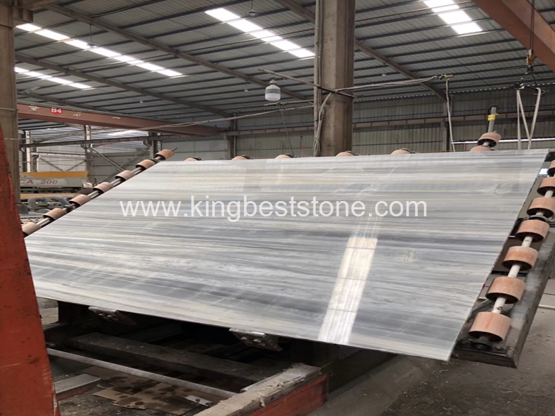 Iceland Wooden Grain Grey Marble Slabs