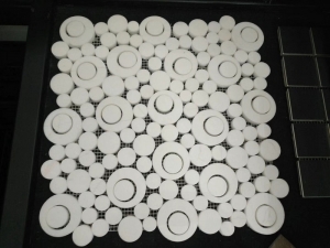 Carrara White Marble Mosaic Circle Tiles