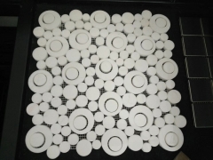 Carrara White Marble Mosaic Circle Tiles