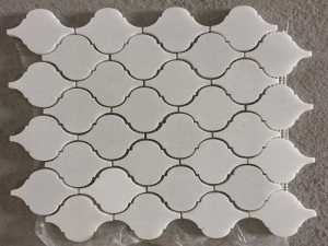 Pure White Lantern Shape Mosaic Tiles