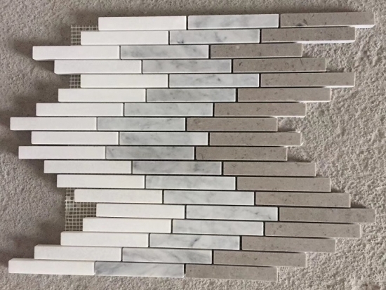 S Shape Marble Lines Mosaic Tiles