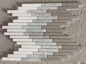 S Shape Marble Lines Mosaic Tiles