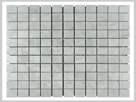 Bianco Carrara Marble Brick Pattern Mosaic Tiles