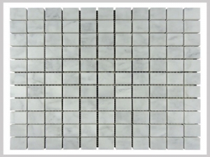 Bianco Carrara Marble Brick Pattern Mosaic Tiles