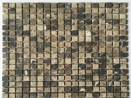 Dark Emperador Marble Mosaic Polished Tiles
