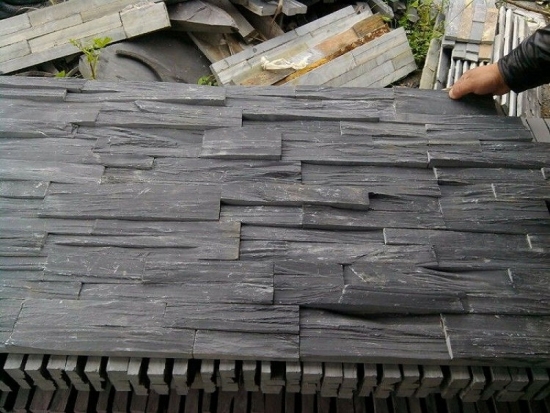 Black Slate interior and exterior  Natural  Stone Wall Panel