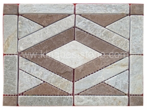 Slate Mosaic Triangular Pattern Tiles
