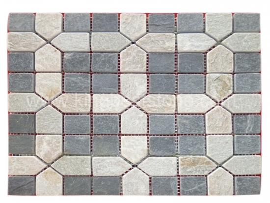 Slate Mosaic Triangular Pattern Tiles