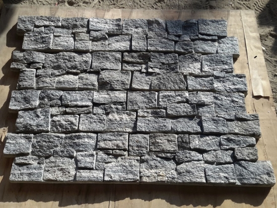 Natural Exterior Black Quartz Cement Stone Veneer