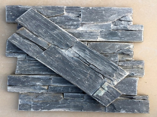 Natural Slate Cement Wall Stacked Engineered Stone