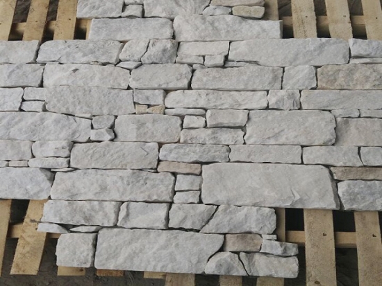White Stone Cement Backed Stone Panel