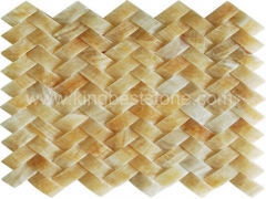 Honey Onyx Yellow Jade Stone Mosaic Tiles