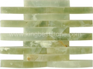 Pure Green Onyx Jade Stone Mosaic Tiles