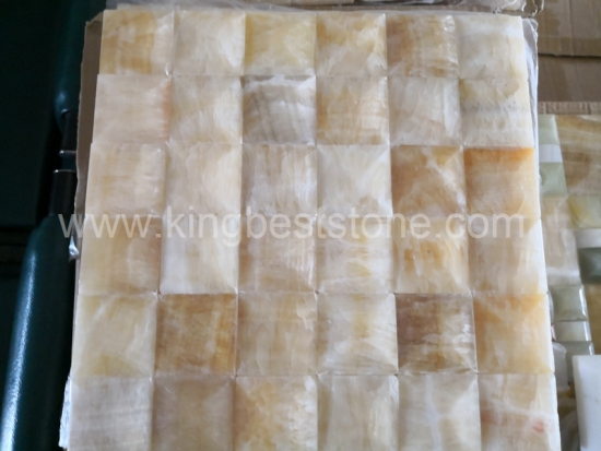 Honey Onyx Yellow Jade Stone Mosaic Tiles
