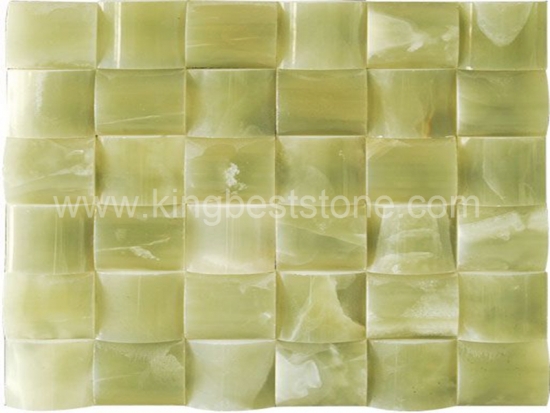 Pure Green Onyx Jade Stone Mosaic Tiles