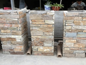 Rusty Cultural Slate Ledge Stone For Cement Pillars