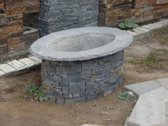 Natural Slate Cement Round Pillars Stone Veneer