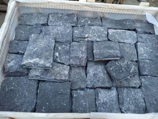 Black Stone Irregular Loose Veneer Stone Wall Materials