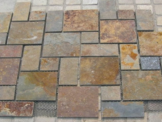 Natural Rusty Meshed Paving Stone Flags Stone Tiles