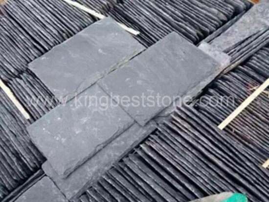 Black Grey Slate Fish Scales Pattern House Roofing Tiles